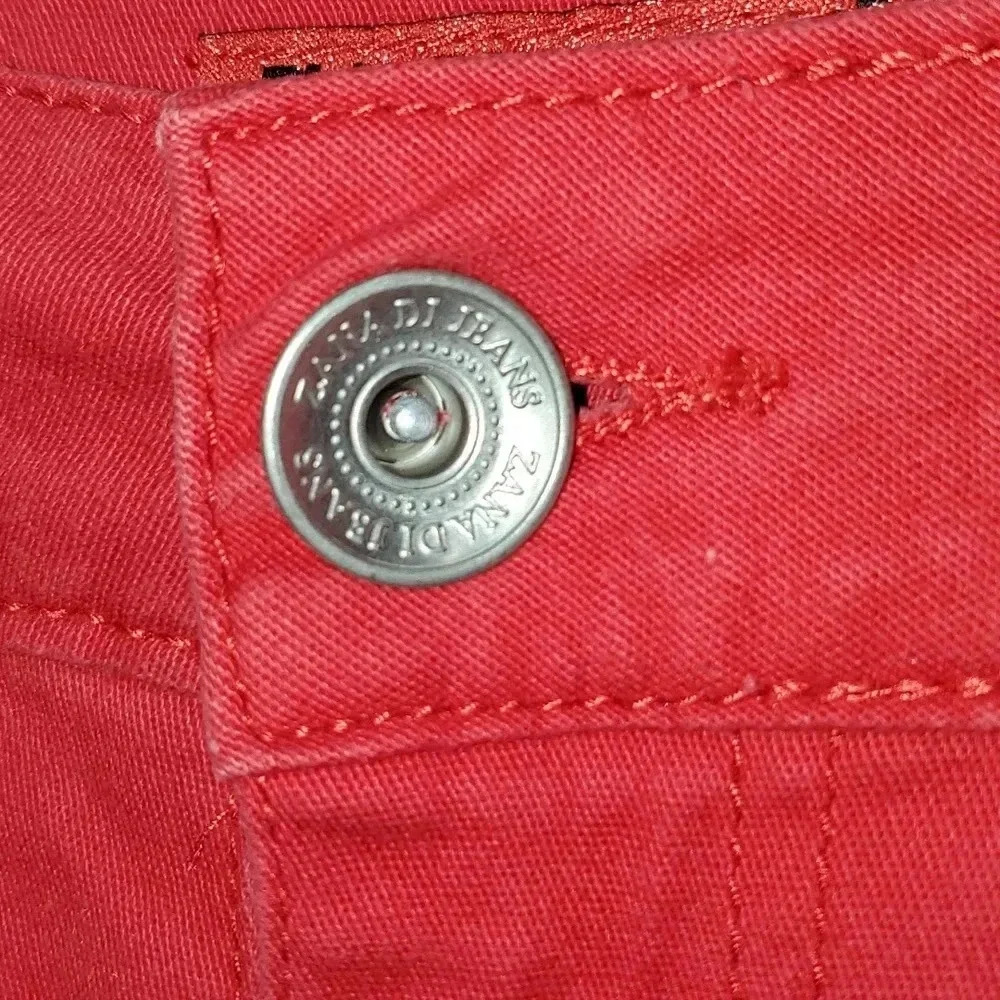 Zanadi Red Capri Jeans Size 16 - Picture 5 of 9